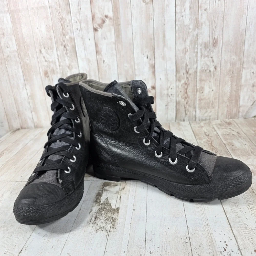 Converse Chuck Taylor All Star Outsider Hi Mens 10.5 Black Leather Boots 117307